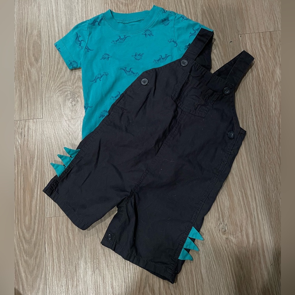 carters boys dinosaur overalls - 18m